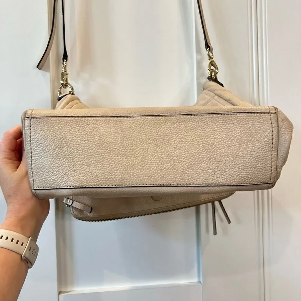 Kate Spade Cobble Hill Small Leather Toddy Satchel Purse Bag Crossbody Cream